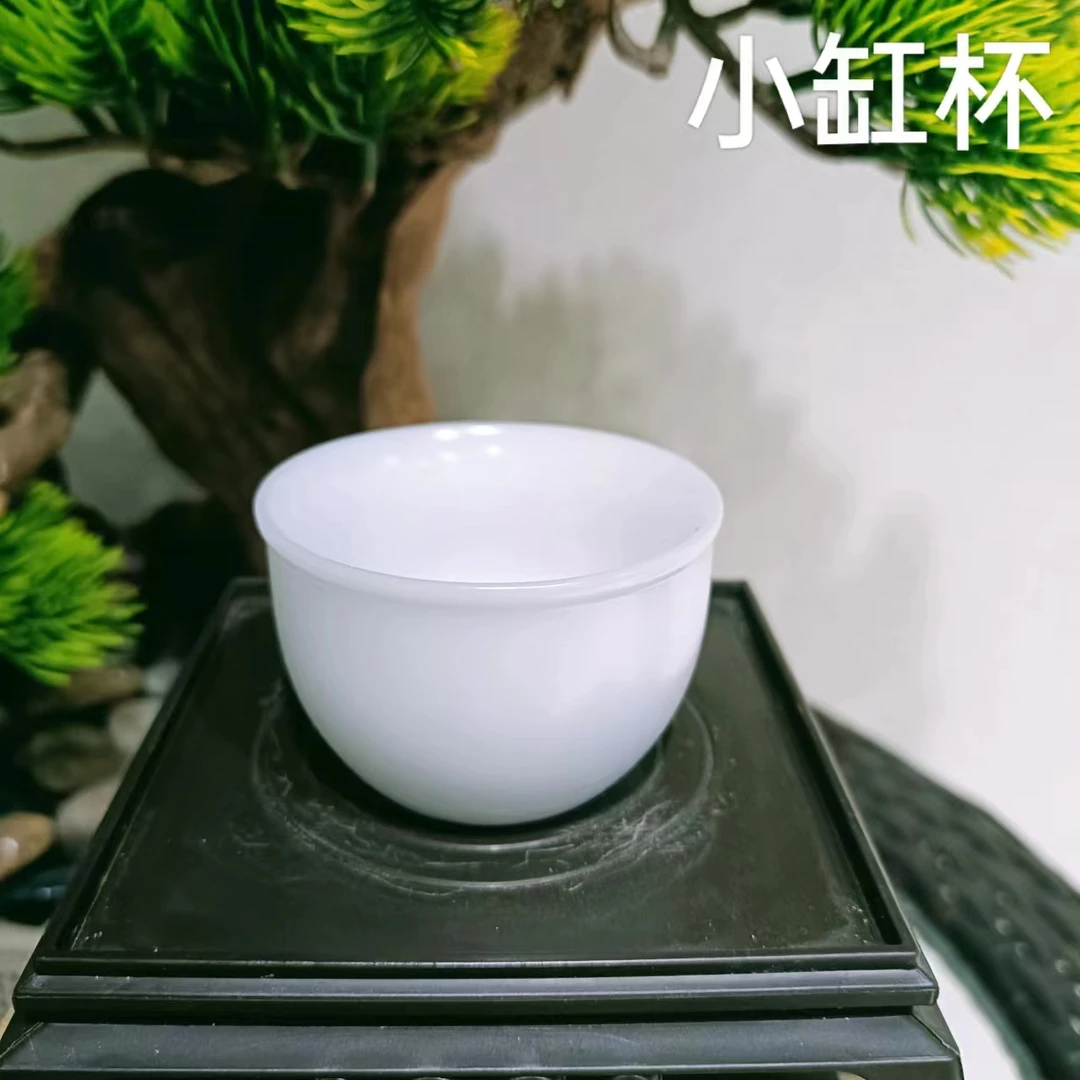 小缸杯手工纯白精美喝茶杯家用高度4.0cm口径5.0cm