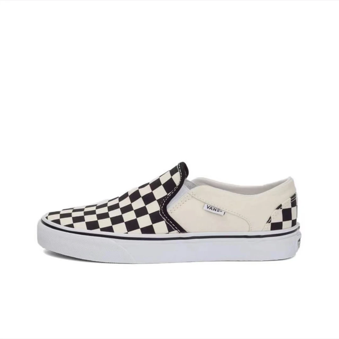 40码 VANS Asher 棋盘格 潮流 复古 休闲 低帮板鞋  黑白    SAPK