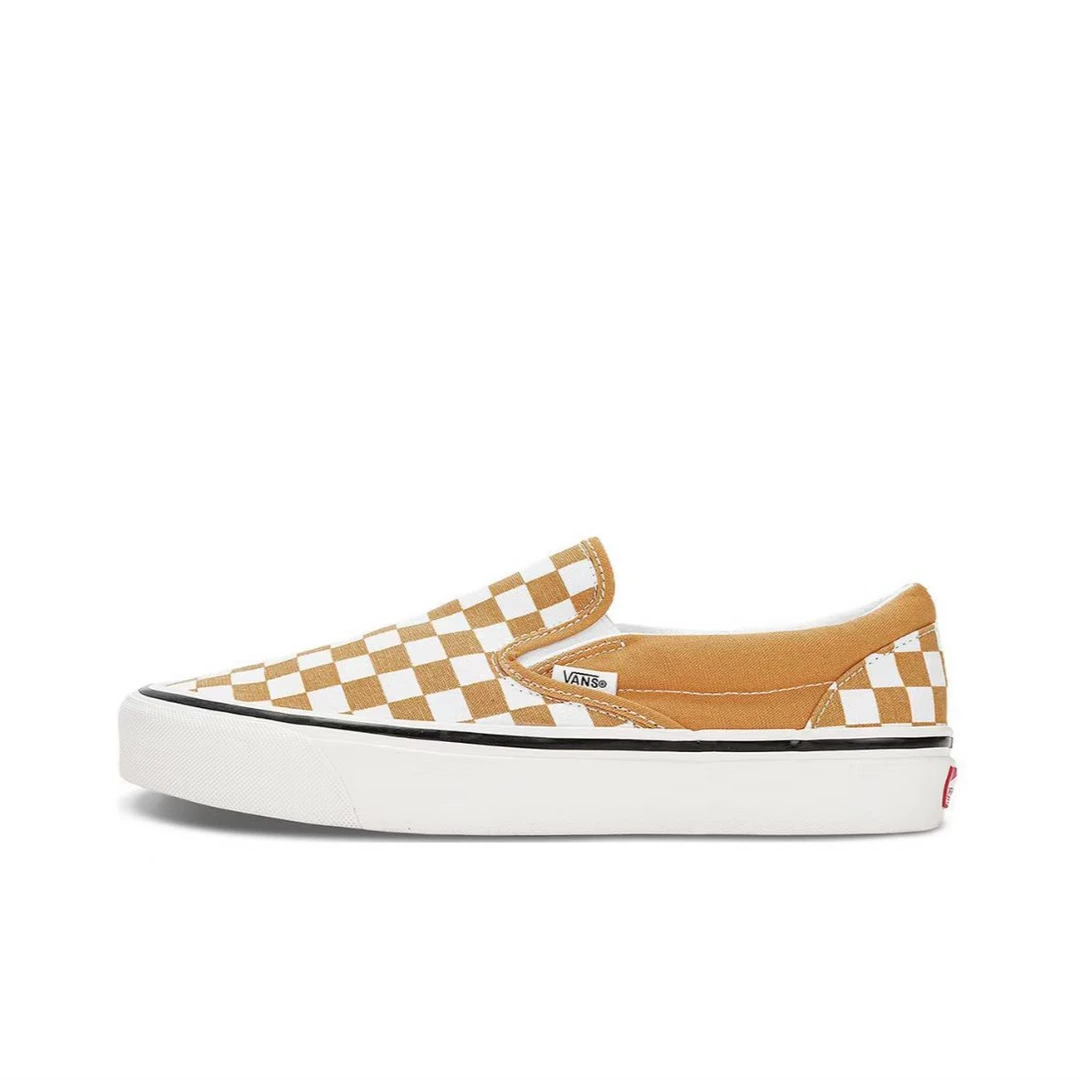37码 Vans Slip-On 98 DX 低帮 板鞋 棋盘格 黄白 耐磨  无盒8BLS