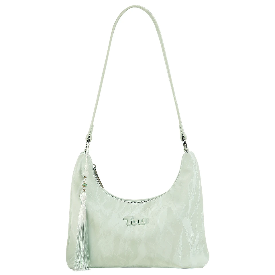 TOUTOU原创新中式国风腋下包女夏季薄荷曼波绿单肩斜挎包40815