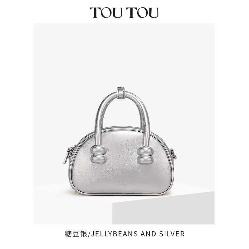 toutou保龄球包2024新款糖豆斜挎包高级感手提单肩波士顿包40832T
