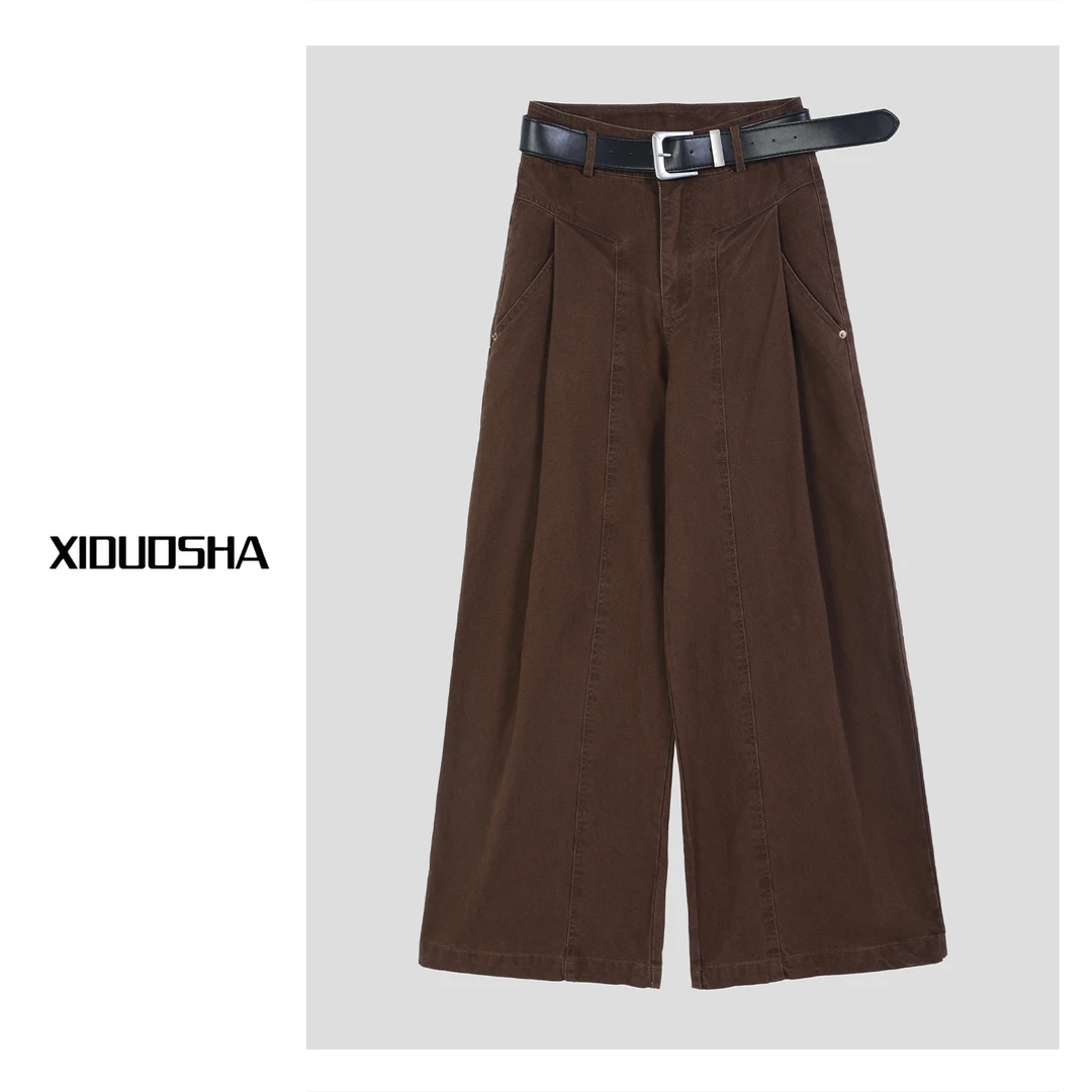 XIDUOSHA/喜朵莎原创设计师款时尚百搭潮流款休闲阔腿裤XDS721