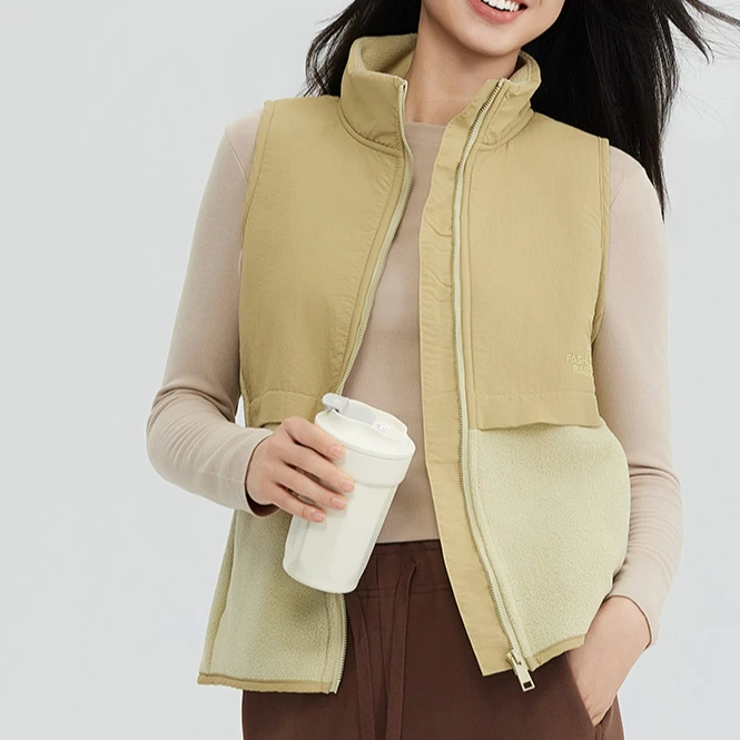 衣姐家外贸单【小北】双面摇粒绒冬季保暖立领马甲女DW-D6238女款