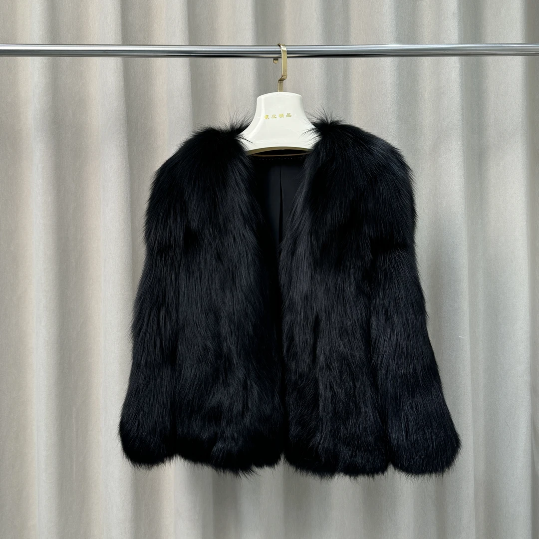 新款上架狐狸银狐染色女士女款外套冬季保暖显瘦短款经典款式大气