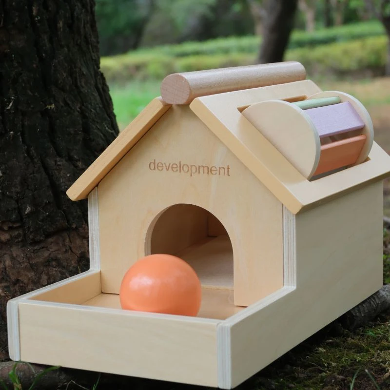 蒙氏教具6-12月宝宝早教益智力多功能纺织鼓蒙台梭利认知恒存盒