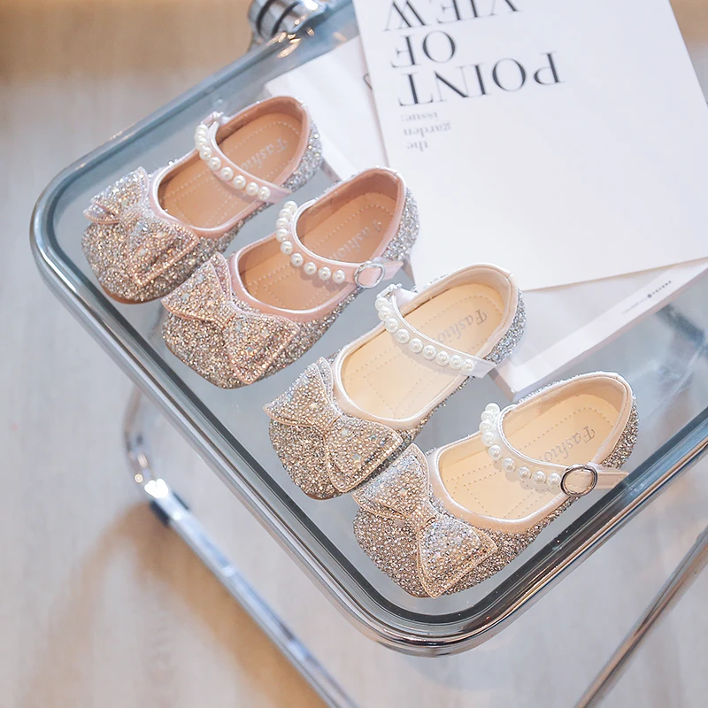 洋气水钻浅口单鞋儿童春秋时装鞋