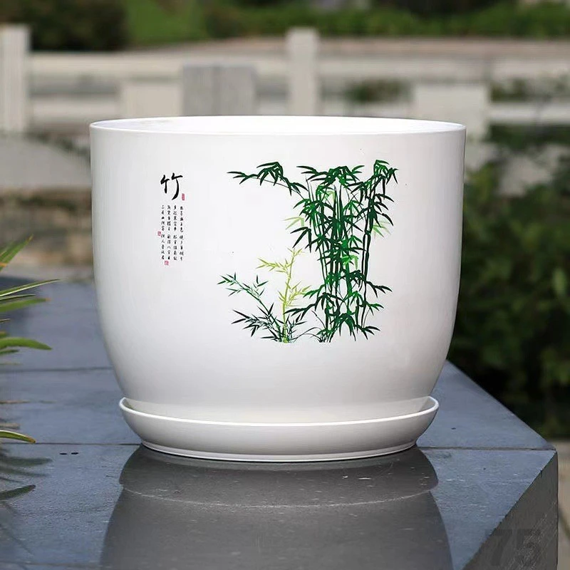 仿瓷塑料花盆室内客厅绿植盆栽阳台花盆精美花盆绿萝虎皮兰花盆