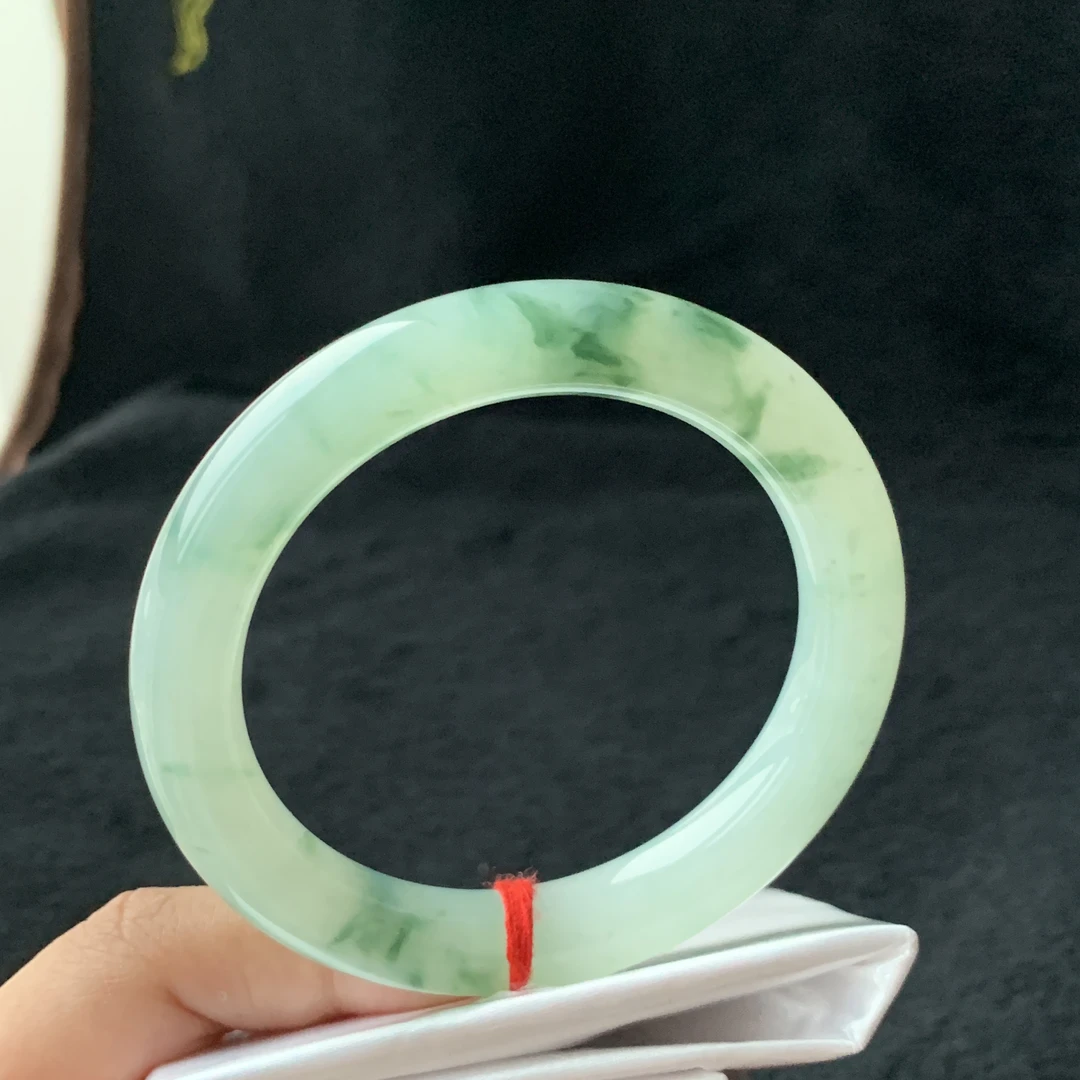 天然缅甸翡翠冰种珠宝A货 编号 8391  尺寸 53-10.5-9.5