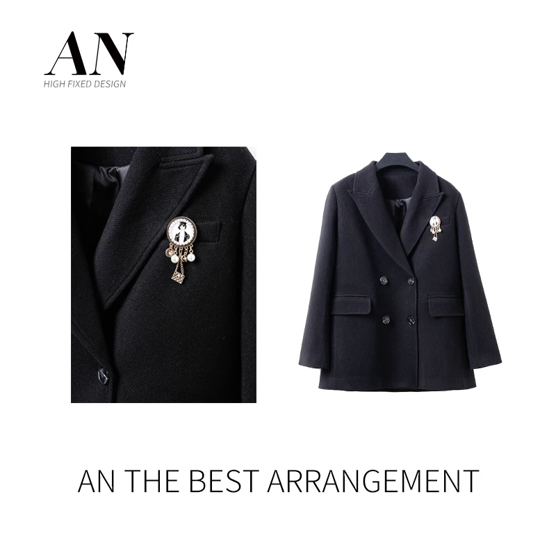AN定制【】时尚设计师款气质百搭设计感外套AW2412018