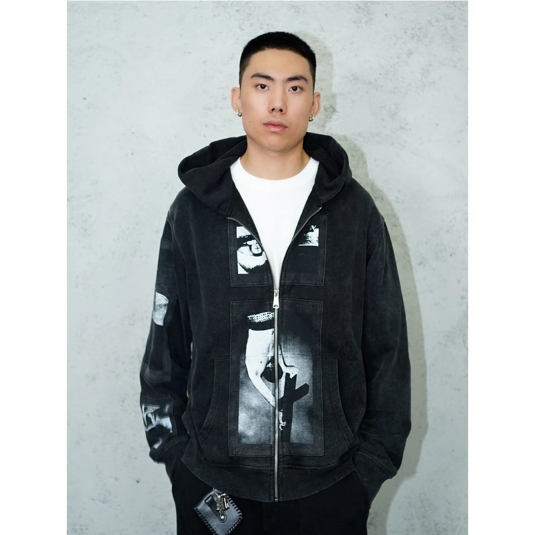 DOKIE拉链卫衣【36004】重磅500克全件炒盐洗水连帽复古做旧美式