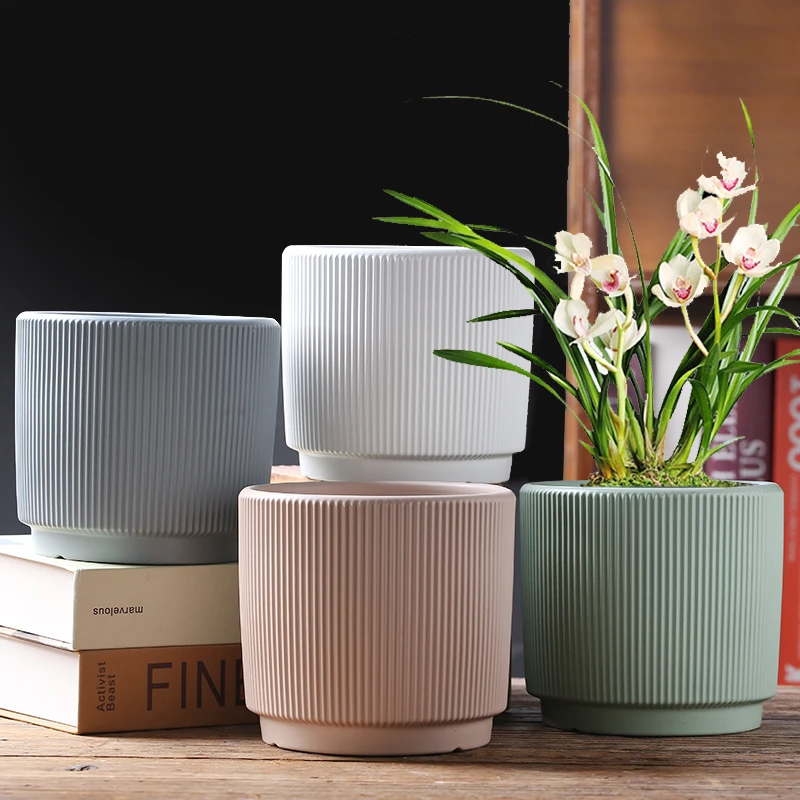 花盆陶瓷清仓捡漏网红家用多肉花盆哑光欧式大口径兰花专用花盆