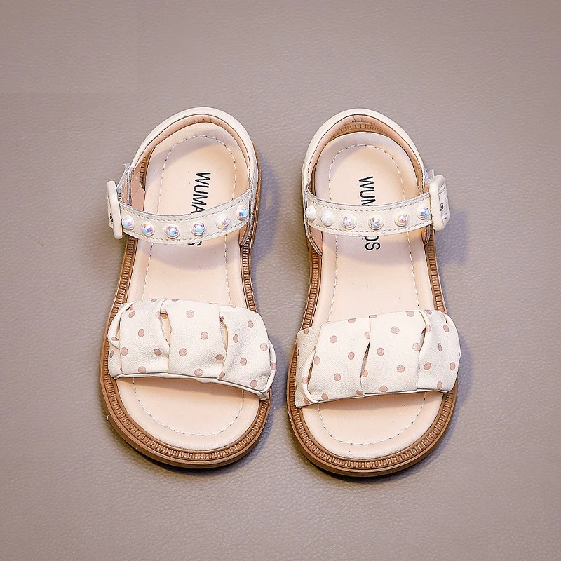 女童鞋儿童公主鞋新款夏款女孩玛丽珍简约露趾软底凉鞋423426