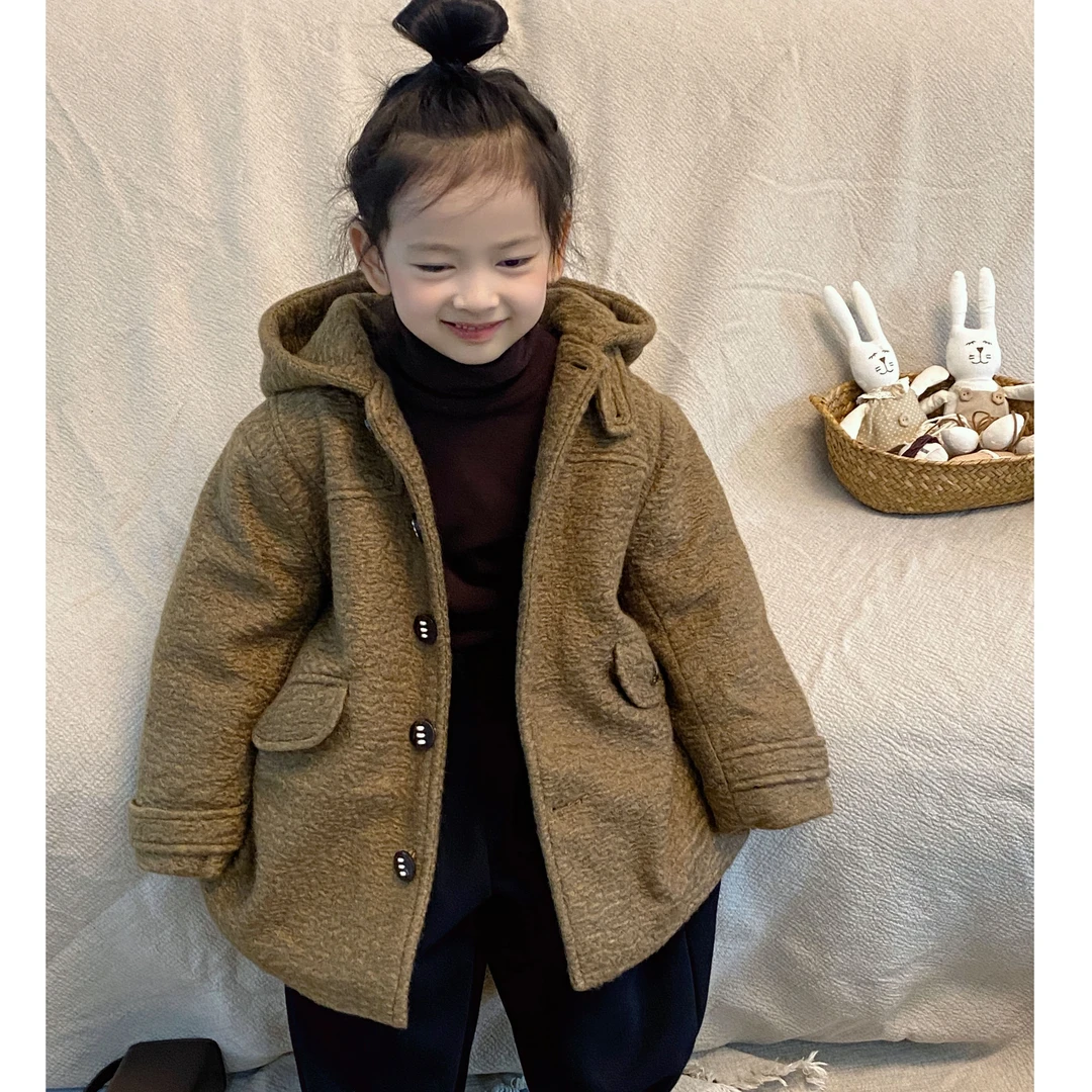 M-Y456男女童韩版中性款冬季加厚连帽外套