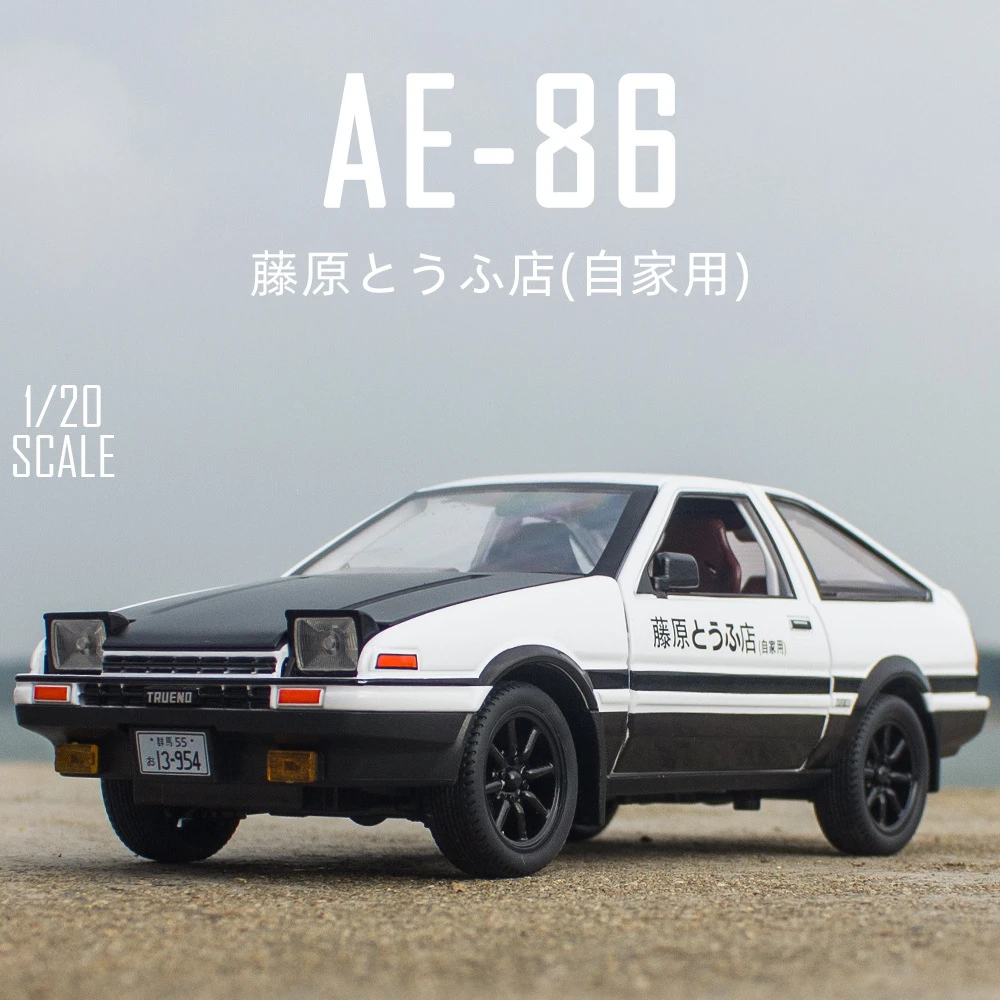 【欧拓甄选】1:24头文字AE86合金汽车模型