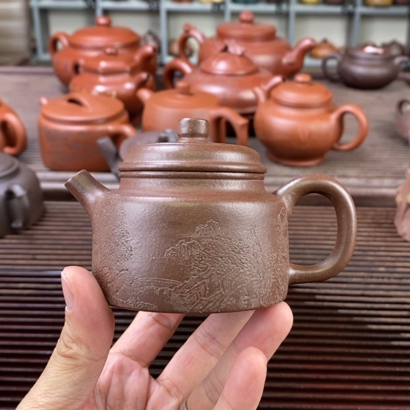 【闪购商品】紫砂茶壶白9钱文英德钟紫泥全手150cc
