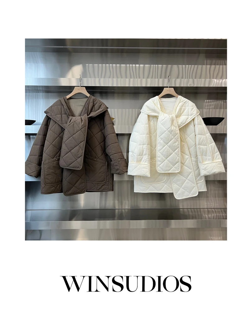 围巾棉服【WIN小众定制款】连帽棉服外套