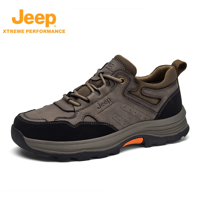 JEEP/吉普春季新款户外男士厚底防水防滑耐磨徒步运动休闲爸爸鞋