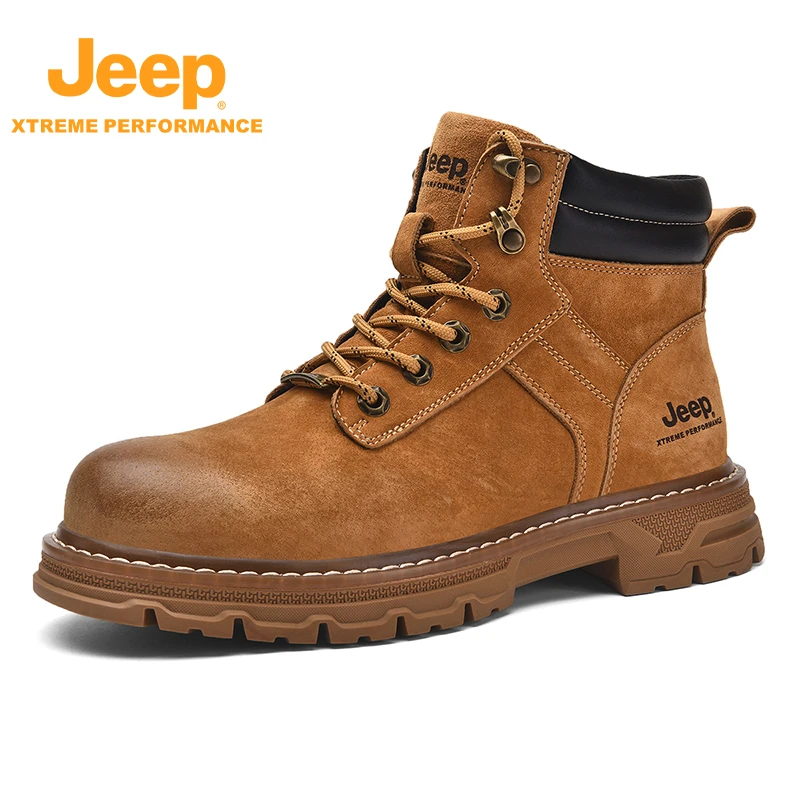JEEP/吉普秋冬新款户外潮流高帮工装靴耐磨防滑运动马丁靴男鞋