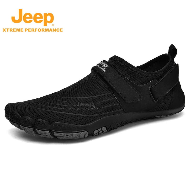 JEEP/吉普男士户外百搭软底网面爸爸鞋轻便登山舒适春夏老人鞋