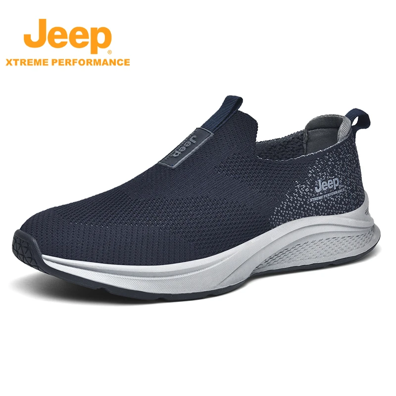 JEEP/吉普夏季新款透气运动休闲网鞋轻便镂空跑步男鞋防水登山鞋