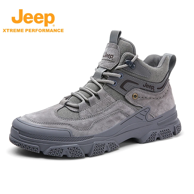 JEEP/吉普户外男鞋秋冬新款潮流马丁靴高帮工装靴耐磨防滑登山鞋