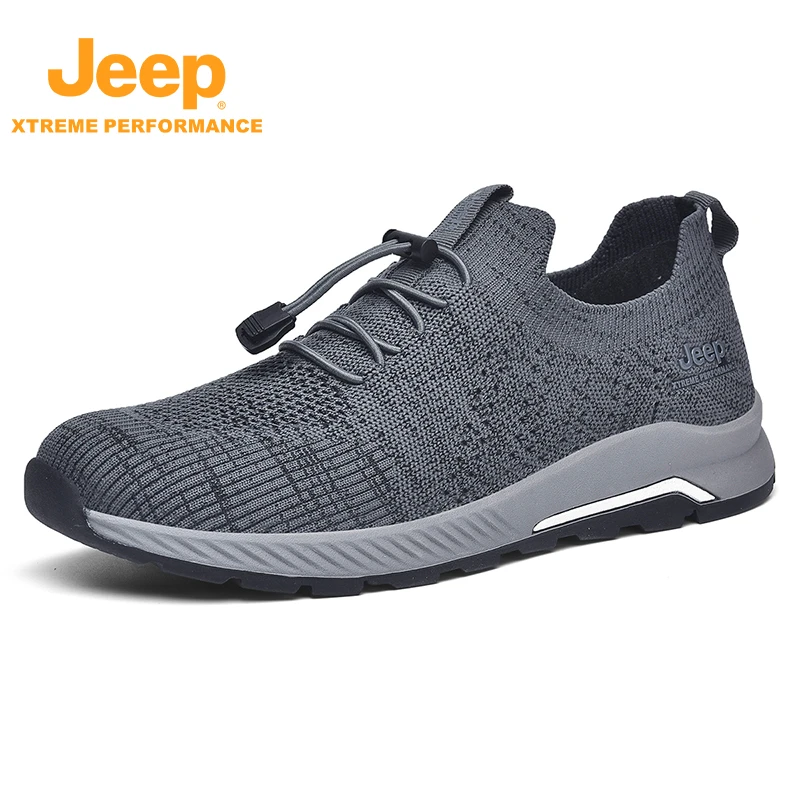 JEEP/吉普2023春季新款网鞋透气飞织运动户外一脚蹬旅游潮鞋91235