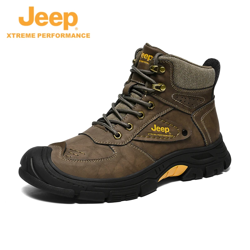 JEEP/吉普秋冬季男时尚潮流马丁靴专业防滑登山鞋轻便舒适徒步鞋