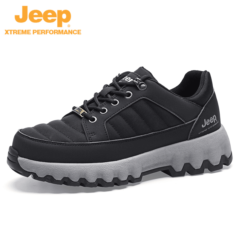 JEEP/吉普春秋新款户外男鞋轻便透气跑步鞋耐磨登山鞋低帮运动鞋