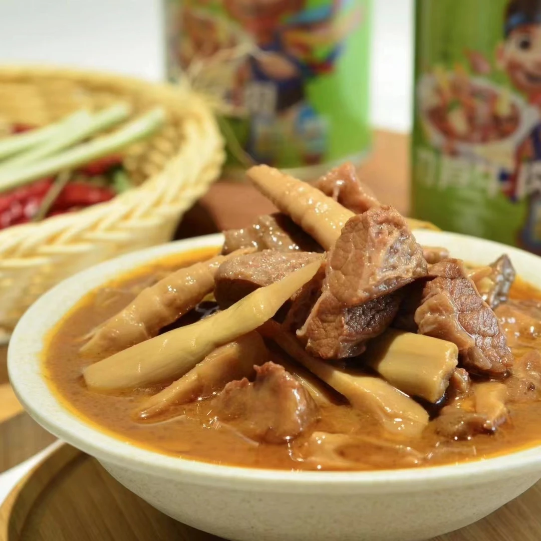 草原汇香竹笋牛肉380g*4罐