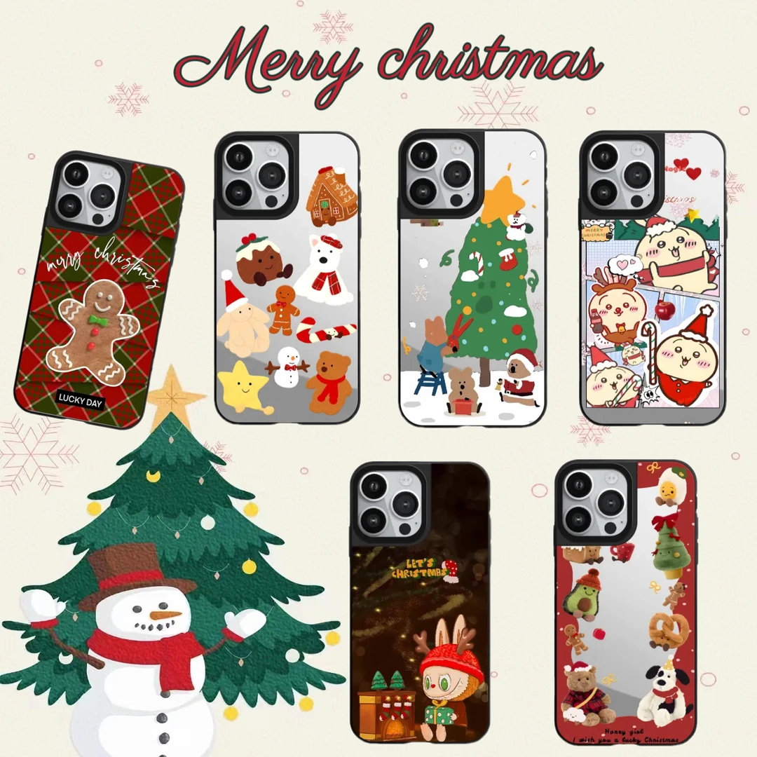 新款圣诞系列适用苹果手机壳亚克力iphone16镜面壳