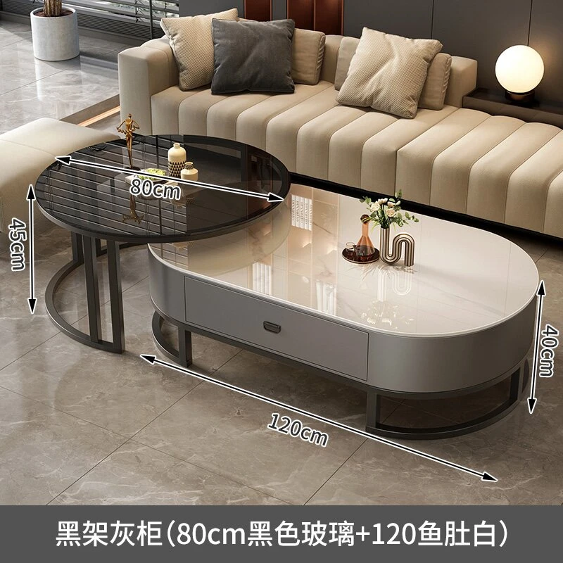 家用茶桌茶几客厅茶几现代简约轻奢高端大气茶桌客厅茶几住宅家具