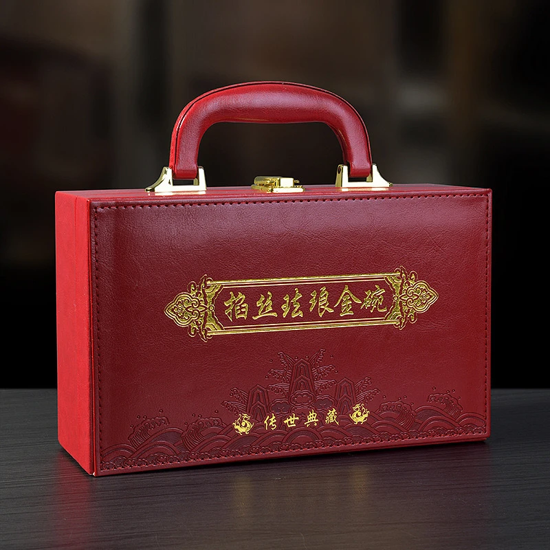 掐丝珐琅金碗礼盒装龙凤呈祥鸿运当头花开富贵金碗金属摆件