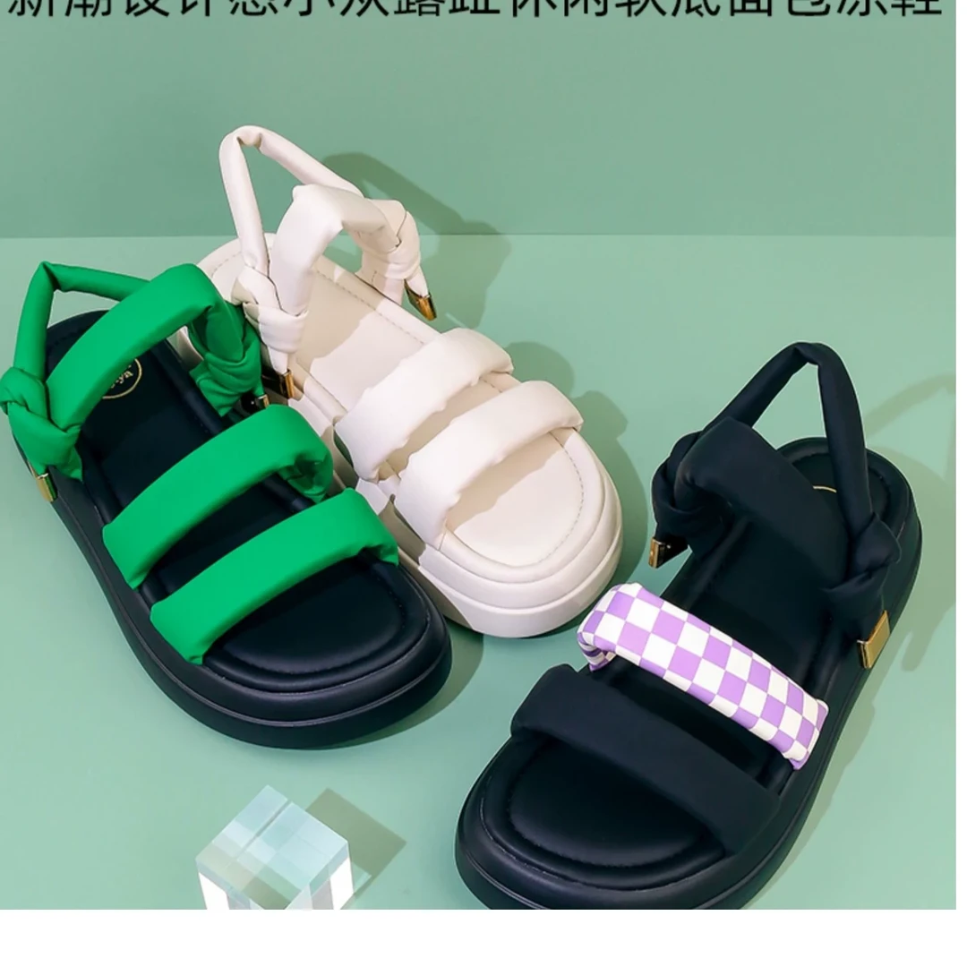 Safiya/索菲娅新潮设计感小众露趾休闲软底凉鞋SF32115404