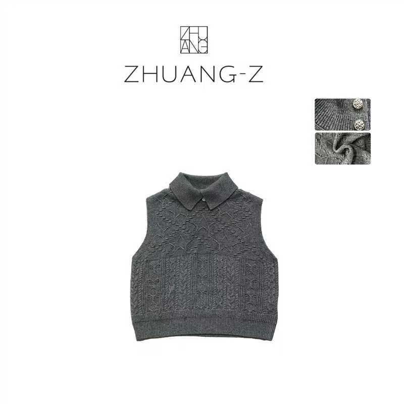 【ZHUANG -Z】（赏星悦目）时尚无袖舒适百搭毛衣马甲