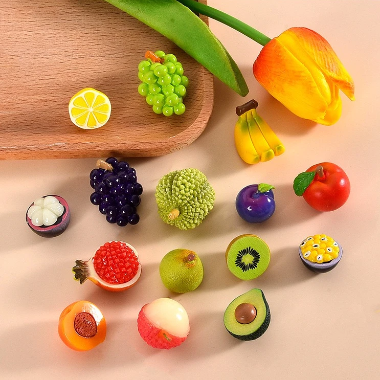 【直播现拆】仿真小水果萌粒系列多款实色树脂水果