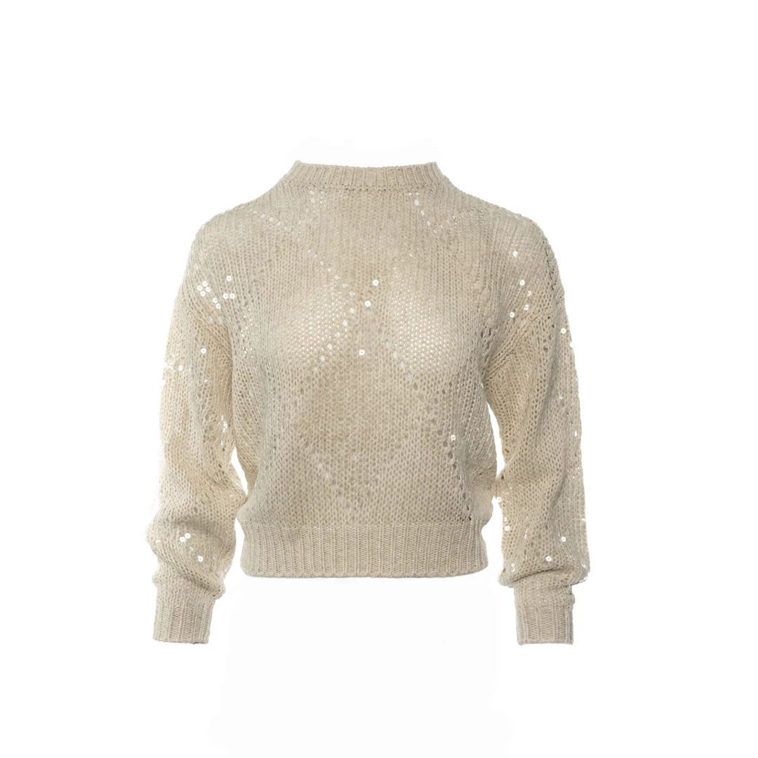 Guixia.M- 【冬日流光】 氛围感天菜 波光珠片镂空设计师针织衫