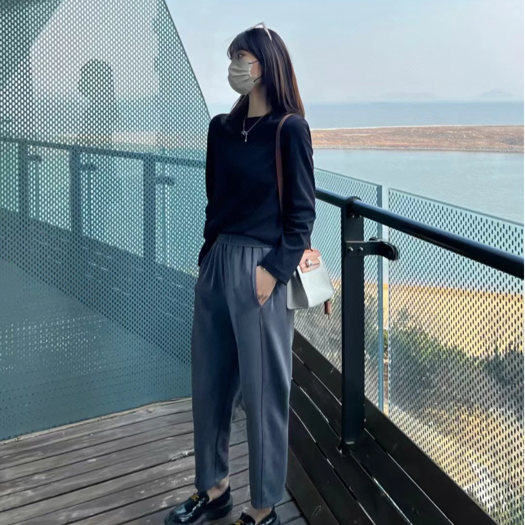 【每年都要安排的神T】新款秘鲁棉显瘦气质百搭基础圆领长袖打底衫