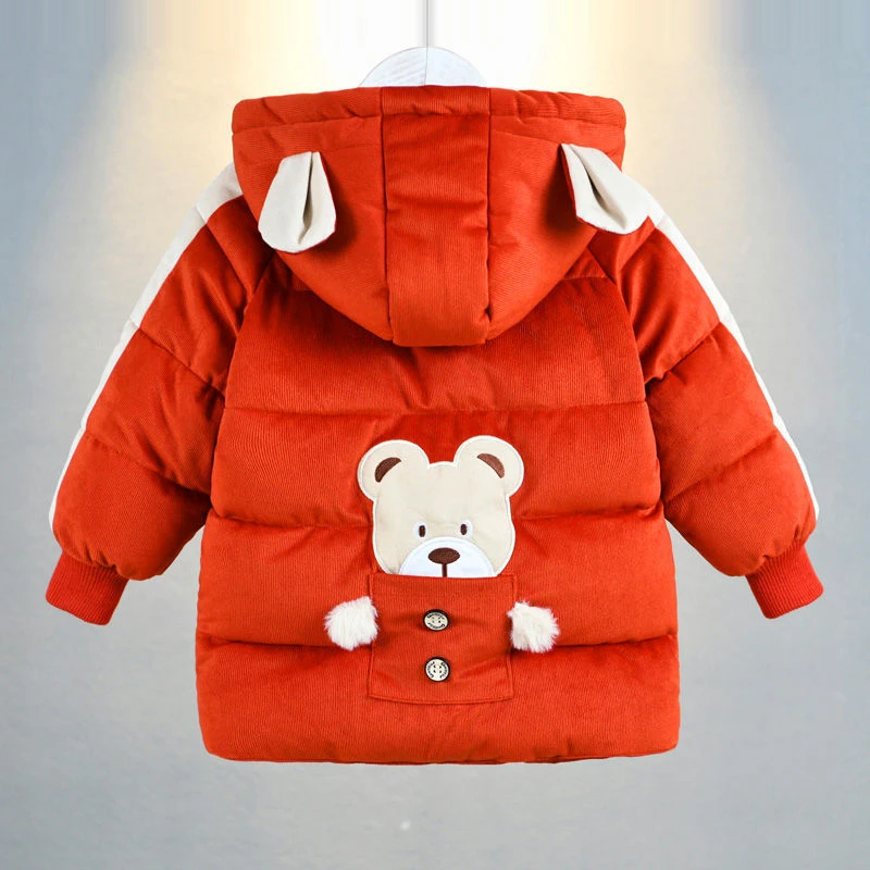 保暖冬季外套加绒加厚2023新款秋冬婴儿棉服服时尚中小童棉衣潮