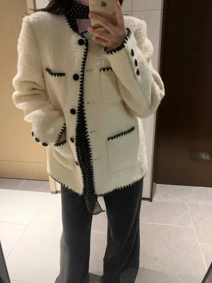 闭店清仓NO退NO换【精致小香】奶白色轻奢气质小香风外套