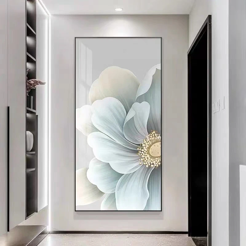 入户玄关轻奢大气立体晶瓷镶钻装饰画