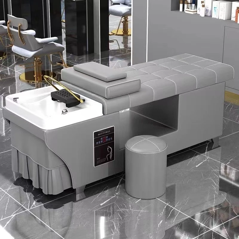 包邮头疗洗头床理发店美容泰式发廊美发恒温水循环熏蒸养发一体床