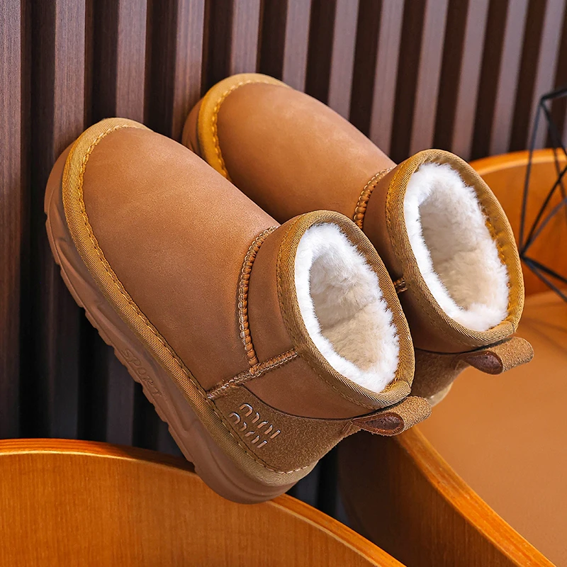 儿童雪地靴2024冬季新款女童棉鞋加绒加厚保暖冬鞋女孩中大童棉鞋