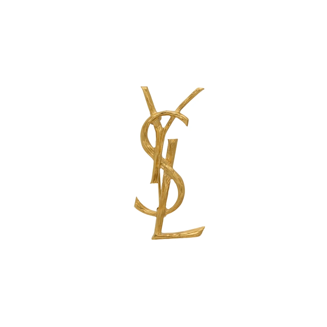 圣罗兰LeCassandre胸针时尚饰品精致轻奢复古经典金色百搭zb