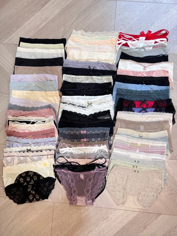 多条装组合性感蕾丝冰丝无痕棉三角女士内裤女NO退No换给编码拍