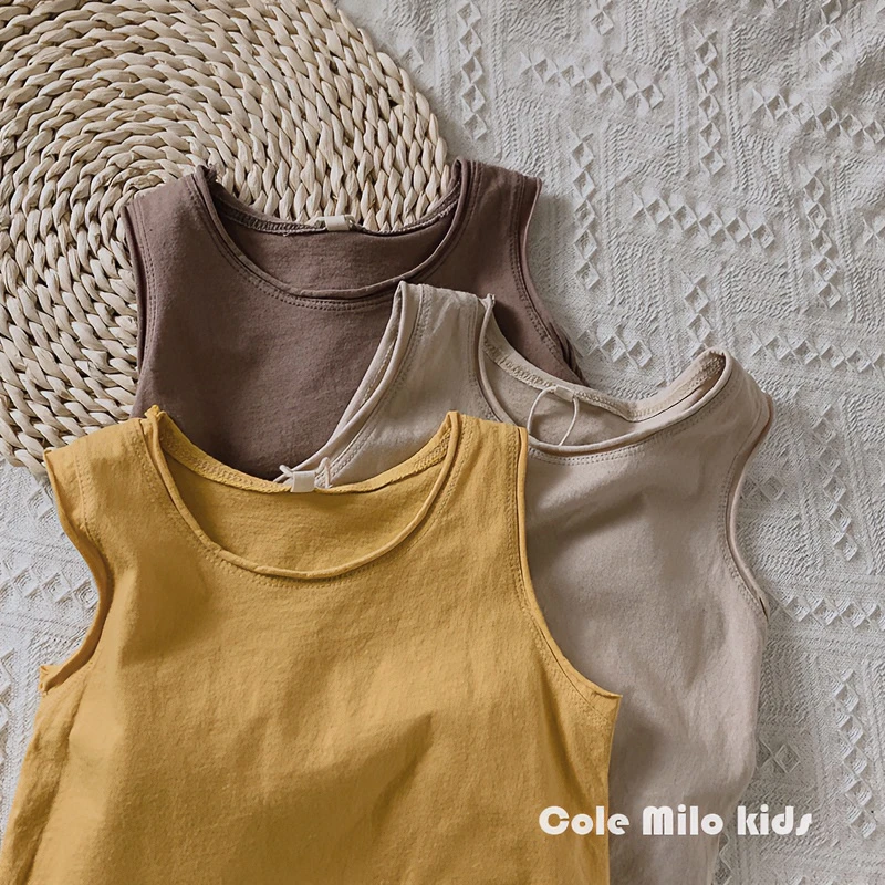 100%纯棉男童T恤夏季薄款宝宝无袖上衣T潮女童短袖衫儿童背心洋气