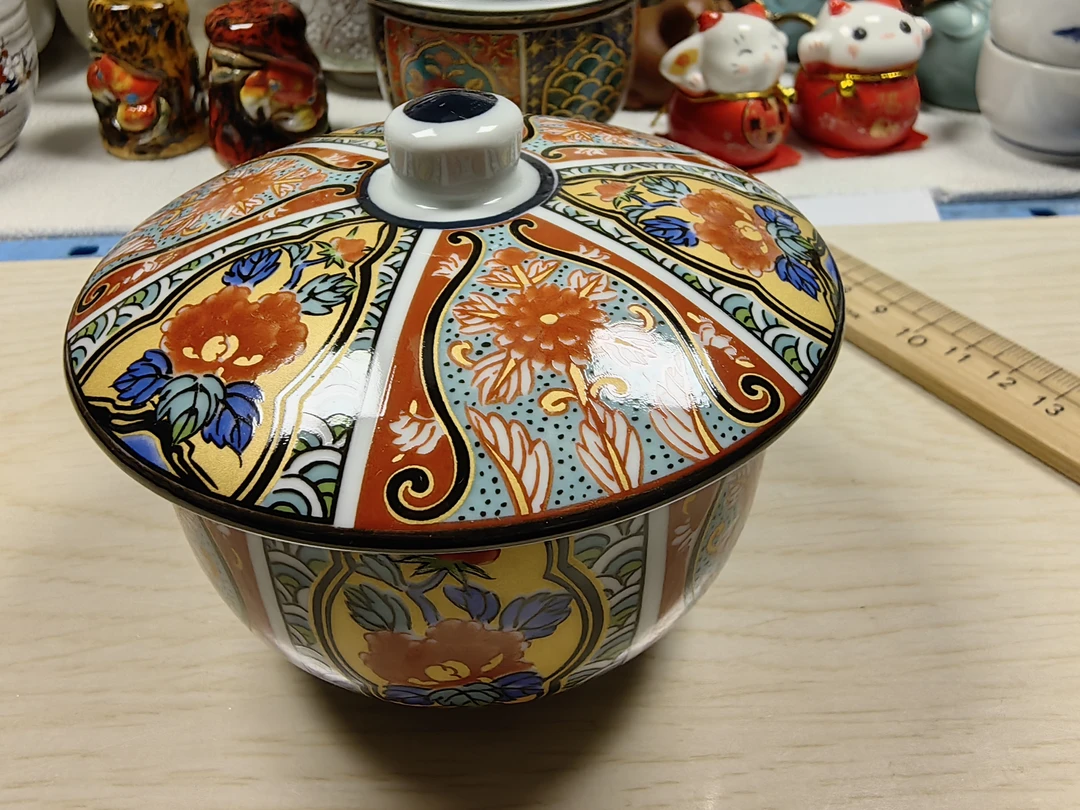 盖碗料理陶瓷餐具带盖喝茶蒸蛋碗盅甜品燕窝碗茶碗蒸创意手绘