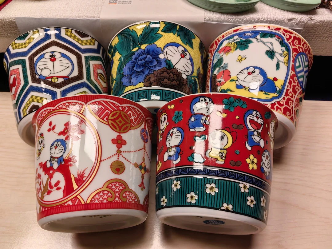 哆啦a梦水杯主口杯送给孩子的礼物礼品工艺品手绘五款带盒