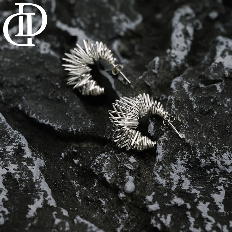 925银耳饰 梁雅帝专属新品DE1247蚕蛹宝宝纯手工设计款耳钉