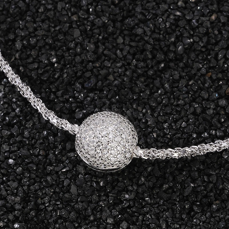 项链 梁雅帝专属新品AB镭射灯球双面百搭时尚项链