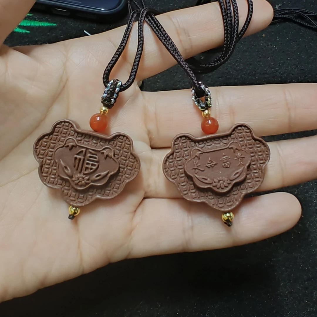 一图桂花香方（锁）双面吉祥如意福古法合香牌 脖挂